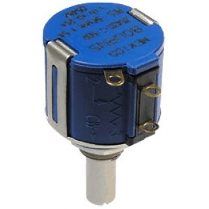 3543S-1-103L, Потенциометр проволочный 10кОм 1Вт линейный, вал 6.34мм