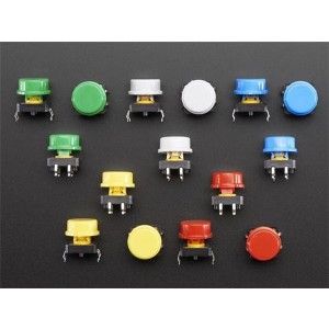 1009, Принадлежности Adafruit  Round Tactile Button Switch 15 pack