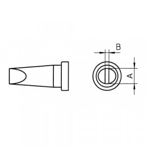 LT D LL soldering tip 4,6mm, Жало для паяльника WP80/WSP80/FE75, клин 4,6x1,2мм, L=12,5мм