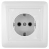 ПРИМА С/У РОЗЕТКА с заземлением со шторками 16А 250В СЛ.КОСТЬ, RS16-004-SI