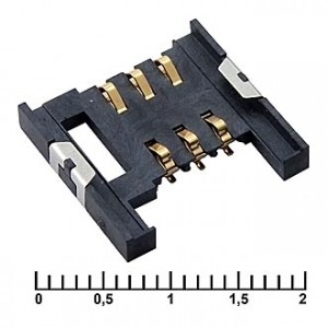 SIM-06P, Держатель SIM SIM-06P, 6 контактов