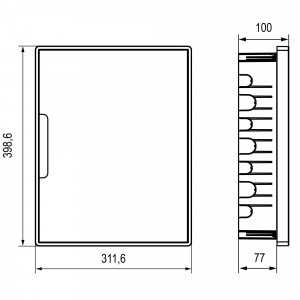 Щиток 24 мод встраиваемый FRAME ЩРв-П-24, белый, с тонированной дверцей, с 4 шинами PEN (2шт на 8 отв. и 2шт на 6 отв.) F24B1WD DKC F24B1WD