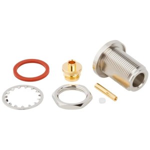 082-6097-RFX, РЧ соединители / Коаксиальные соединители BULKHEAD JACK 50ohm SEMI RIGID .141