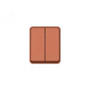 AtlasDesign PROFI IP54 О/У 2-клавишный ВЫКЛЮЧАТЕЛЬ 10 АХ, ТЕРРАКОТОВЫЙ ATN547051