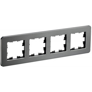 BRITE Рамка 4-мест. РУ-4-1-Бр металл титан RE BR-M42-M-01-K48