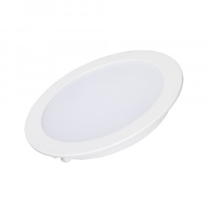 Светильник DL-BL145-12W Warm White 021438, Светодиодная панель 12Вт, корпус IP40 белый, круглый. Цвет ТЕПЛЫЙ БЕЛЫЙ 3000K, св.поток 900-960лм, CRI(Ra)>80, угол 100°. Размер Ф145x23 мм, установка в отверстие 130 мм. Питание AC 230V, 12Вт, DC300mA 36...44V, драйвер в комплекте.