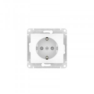 Розетка Glossa 16А с заземл. защ. шторки быстрозажим. клем. механизм бел. SE GSL000145S