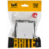 BRITE Выключатель 1-клавишный проходной с индикацией 10А ВС10-1-7-БрАБ арктический белый IEK BR-V12-1-10-K91