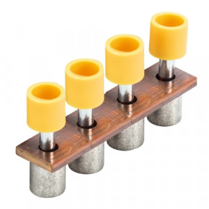 Соединительная перемычка IVB WKN35 - 4, Соединительная перемычка, 4 полюса, изолированная, винтовая, для клемм: WKN 35/U, цвет: желтый