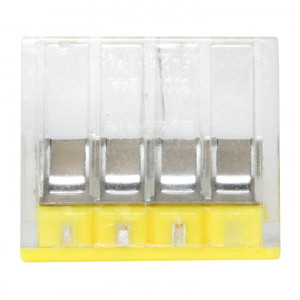 Клемма строительно-монтажная СМК 2273-244 4-проводная 0.5-2.5кв.мм с пастой (уп.100шт) PROxima plc-smk-2273-244