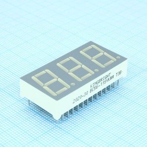 BC56-11SYKWA, 3-х разрядный индикатор/14,22мм/желтый/590нм/21-39мкд