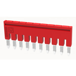 Соединительная перемычка DFB2.5-10P-16-00Z(H), Соединительная перемычка, 10 полюсов, изолированная, вилочная, для клемм: DS2.5, цвет: красный
