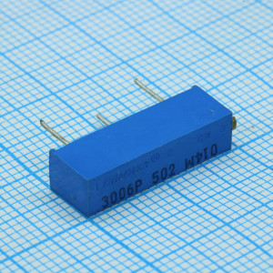 3006P-1-502, Потенциометр многооборотный 5кОм 0.75Вт PC PIN