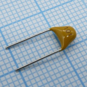 TS170R1H101J8BNB0R, Конденсатор керамический многослойный 100пФ 50В NPO ±5% радиальный 5.08мм 125°C россыпь