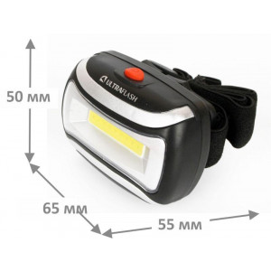 Фонарь налобный LED 5380 (3Вт COB LED 3 режима черн. пласт. пакет) 12870