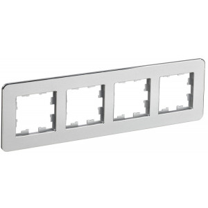 BRITE Рамка 4-мест. РУ-4-1-Бр металл алюм. RE BR-M42-M-01-K47