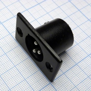 CANNON 25 3M, Аудио разъём XLR - вилка приборная, 3 контакта, цвет - чёрный