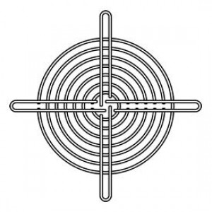 109-1112, Fan Cords & Accessories 133mm Finger Guard, Inlet, Silver