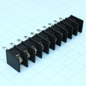 DG25H-B-10P-13-00A(H), Барьерный клеммный блок 10 контактов. Серия DG25H-B