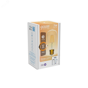 Лампа светодиодная филаментная Smart Home DIM E27 ST64 Golden 7 Вт 1/10/40 1290112