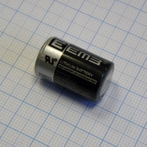 ER14250 3.6V, Li, SOCl2 батарея типоразмера 1/2AA, 3.6В, 1.2Ач, стандартная форма, -55...85 °C