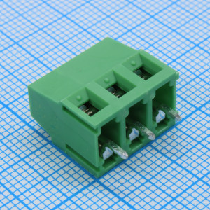 GT500-5.08-03P-14-00, Винтовой клеммный блок c рельефной обоймой, 3 контакта. Серия GT500-5.08