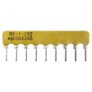 4609X-101-102LF, Резисторная сборка 8 резисторов 1кОм с одним общим выводом