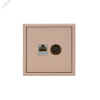 ARTGALLERY розетка двойная ТВ + компьютерная RJ45, кат. 5Е, песочный GAL001289