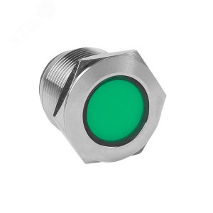 Лампа зеленая сигнальная S-Pro67 19 мм 230В PROxima s-pro67-321, Лампа сигнальная d19-230V зел мет