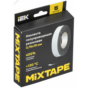 MIXTAPE PRO Изолента полупроводящая резиновая 0,76х19мм 5м 13 IEK MT7-IZ33-C076-19-05