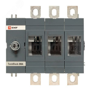Рубильник 3п 200А без рукоятки управления TwinBlock PROxima tb-s-200-3p