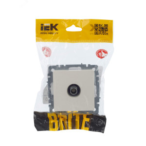 BRITE Розетка TV оконечная РТВ11-0-БрЖ жемчуг BR-A10-O-K36