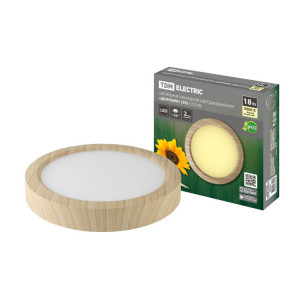 Светильник накладной светодиодный круг "Даунлайт" СПО (сосна) 18 Вт 225*32 мм 3000К SQ0329-0415