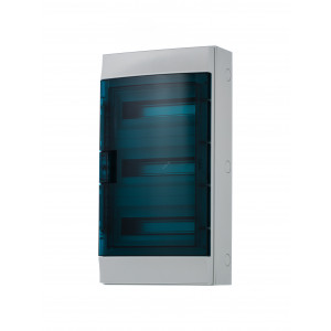 Щит распределительный навесной 36 модулей ЩРн-п-36 пластиковый Mistral65 серая прозрачная дверь с клеммами IP65 (65P12X32A) 1SLM006501A1206