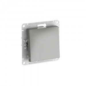 ATLASDESIGN 1-клавишный ПЕРЕКЛЮЧАТЕЛЬ, сх.6, 10АХ, быстрозажимные клеммы, СТАЛЬ ATN000961S