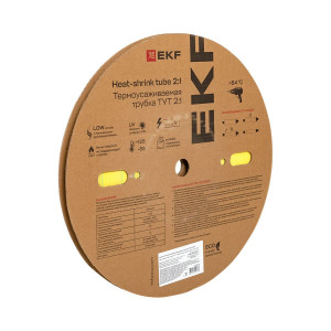 Термоусаживаемая трубка ТУТ нг 8/4 жел-зел рулон PROxima tut-8-yg