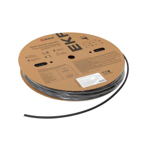 Термоусаживаемая трубка ТУТ нг 6/3 черная рулон PROxima tut-6-b