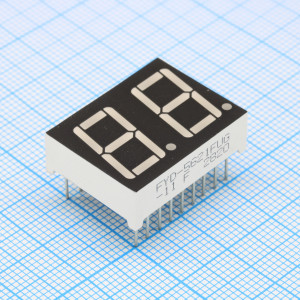 FYD-5621FUG-11, 2-х разрядный индикатор 14,2мм/зеленый/570нм/30-80мкд/ОА