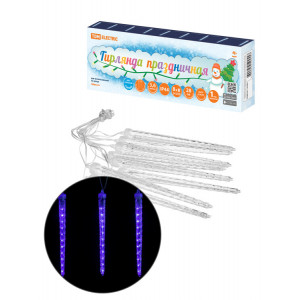 Гирлянда светодиодная "Сосульки фигурные" 2,1 м, 176LED, 8 шт, падающий синий свет, 250 В, IP44, SQ0361-0096