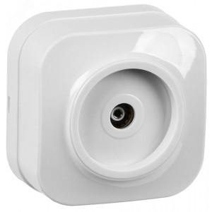 Розетка телевизионная TV 1-м ОП Glory РТВ20-ХБ бел. EAH10-K01