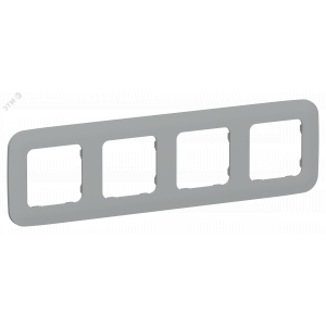 FLITE ARTISTIC Рамка 4-местная РУ-4-А-ФлС серый IEK FI-M42-31-20-K03