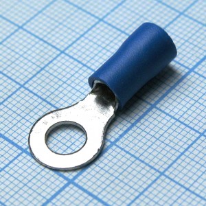 RV5.5-6  Blue, наконечник кабельный кольцевой с изоляцией d=6.4мм, сеч. пров.4.0-6.0мм2