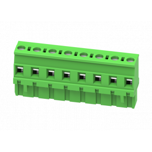 Розеточный разъем на кабель MC-RE7.62V02C-0001, Розеточный разъем, угловой, на кабель, шаг: 7.62 мм, 2 полюса, фиксация провода винтовая, исполнение: стандартное, 630V, 18A, цвет: зеленый