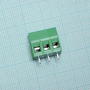 DG125-5.0-03P-14-00A(H), Винтовой клеммный блок c рельефной обоймой, 3 контакта. Серия DG125-5.0