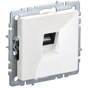 Розетка компьютерная СП RJ45 кат.5E BRITE РК10-БрБ бел. BR-K10-1-K01