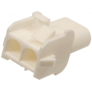 350778-1, Корпус разъема Universal MATE-N-LOK, вилка 2PIN, In-Line (Nylon, UL 94V-0) без контактов, шаг 6.35 мм