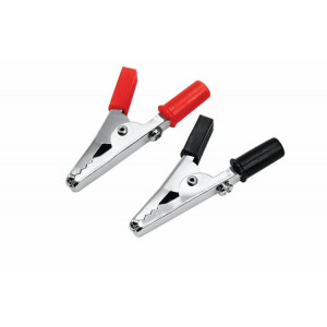 Зажим «крокодил» 5 А 55 мм 16-0006, Зажим "крокодил" 5А с изоляторами, цена за 1 шт, отпускается кратно 2шт, красный и черный