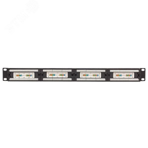 Патч-панель 19дюйм 1U кат.5E UTP неэкранир. 24 порта RJ45 Dual IDC TERACOM PRO TRP-PPNL-5EUTP-1U24