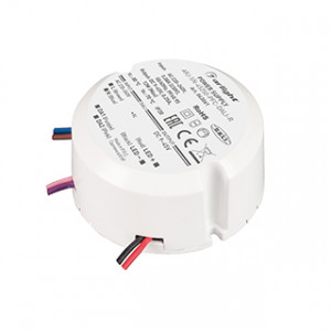 Блок питания ARJ-SN-45250-PFC-DALI-R (12W, 9-45V, 0.25A) 043061, Диммируемый источник тока по протоколу DALI с гальванической развязкой для светильников и мощных светодиодов. Входное напряжение 220-240 VAC. Выходные параметры: 9-45В (250мА), максимальная мощность 12 Вт. Встроенный PFC >0,95.
