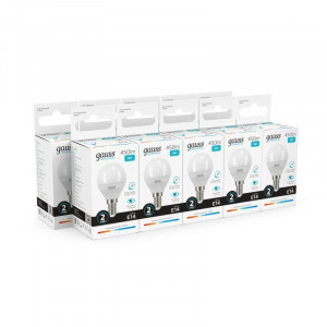 Лампа светодиодная Elementary 6Вт P45 шар 4100К нейтр. бел. E14 450лм 53126